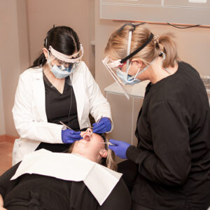 Laurel Dental Clinic Dentist and patient in Port Angeles