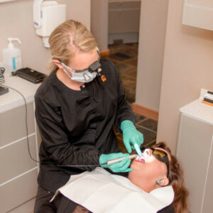 Laurel Dental Clinic Dentist and patient in Port Angeles